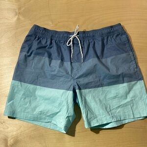 Good fellow & Co Men's Blue Gradient Swim Shorts Large (MQ)
